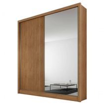 Guarda Roupa Solteiro Com Espelho Mdf 3 Gavetas - Toledo-cumaru - Móveis Horizonte