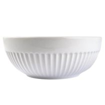 Bowl Tigela Branca Canelada 630ml Média Assar Servir Germer