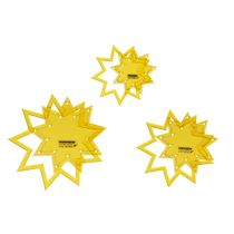 Molde Estrela de 9 Pontas para Quilting, Conjunto de 3 Estênceis (7,6/10,2/12,7 cm) para Costura, Patchwork, DIY FK - Traceease