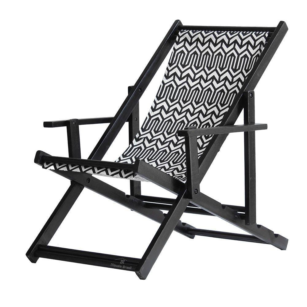 Espreguiçadeira Preguiçosa Dobrável Black Cb-retro
