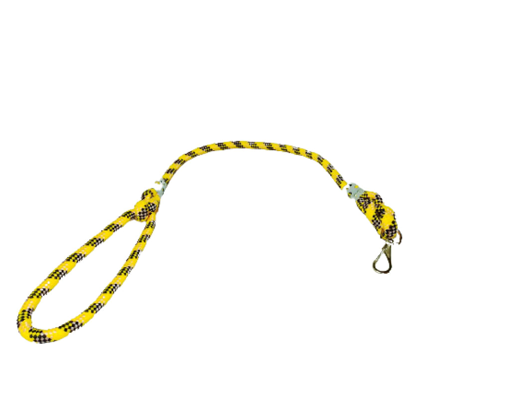 Guia Para Cães em Corda Com Nó 12mm x 80cm Amarelo