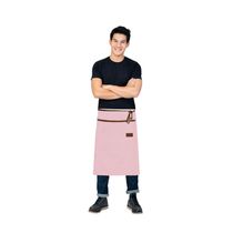 Avental de Cintura Rosa Meio Corpo Couro Chef Confeiteiro 1un