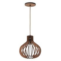Pendente Luminária Balão 25cm Mdf Tiffany Dital Decorativa
