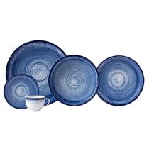 Aparelho De Jantar 20 Peças Esfera Azul Schmidt