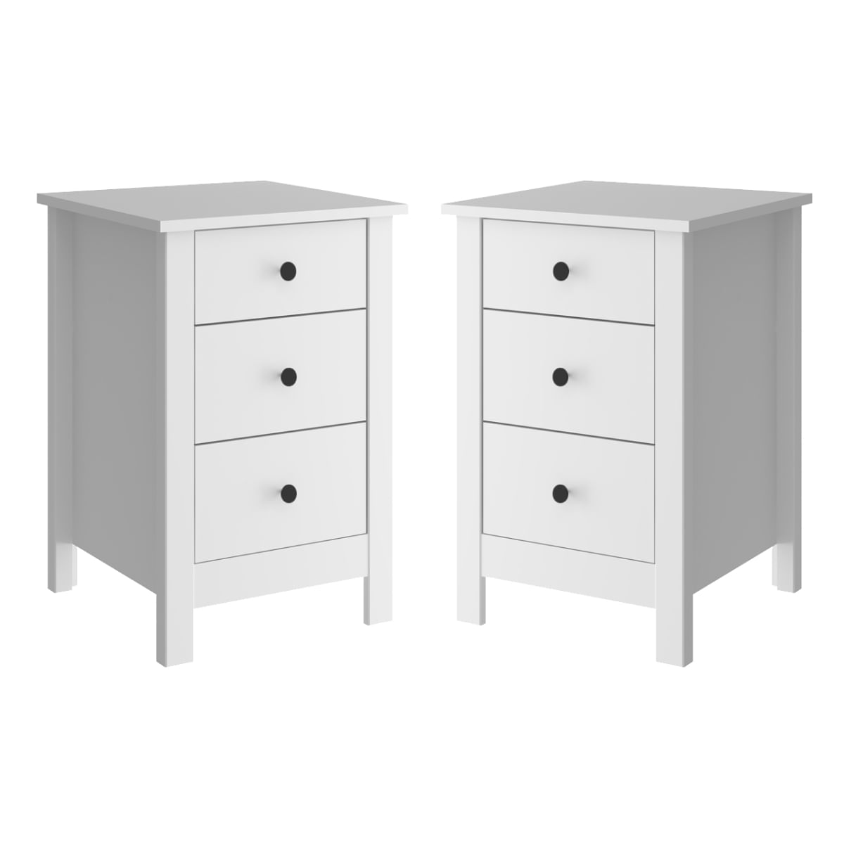 Mesa de Cabeceira Ditália Conjunto com 2 un. DM-113 Branco