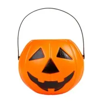 H003 - Balde Abobora Halloween Tam Aprox. 17cm
