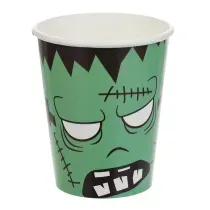 MX262S - Copo Papel Halloween Monstros Silver