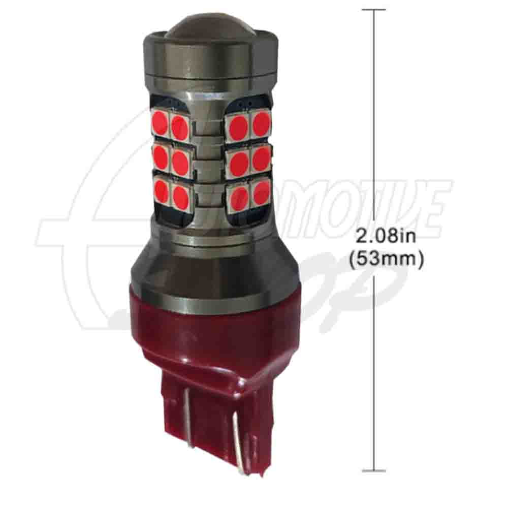 Lâmpada T20 Dois Polos 27 Leds Projecto UP TSI DRL RED Par