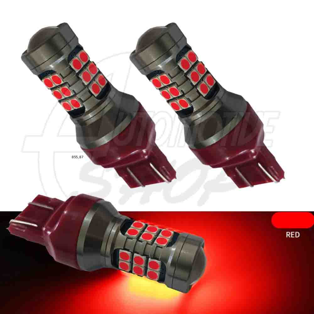 Lâmpada T20 Dois Polos 27 Leds Projecto UP TSI DRL RED Par