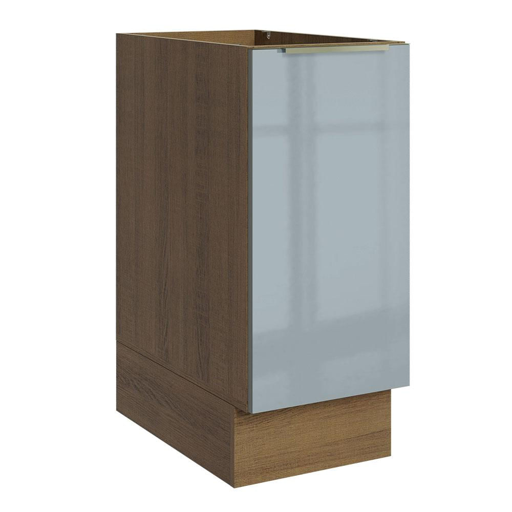 Balcão Madesa Lux 35 cm 1 Porta - Rustic/Cinza