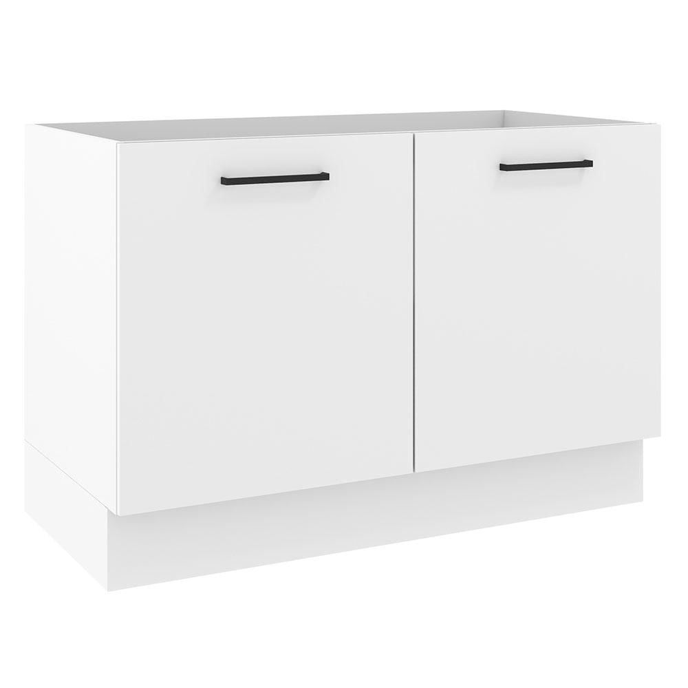 Balcão de Pia Madesa Agata 2 Portas - Branco Rustic/Branco