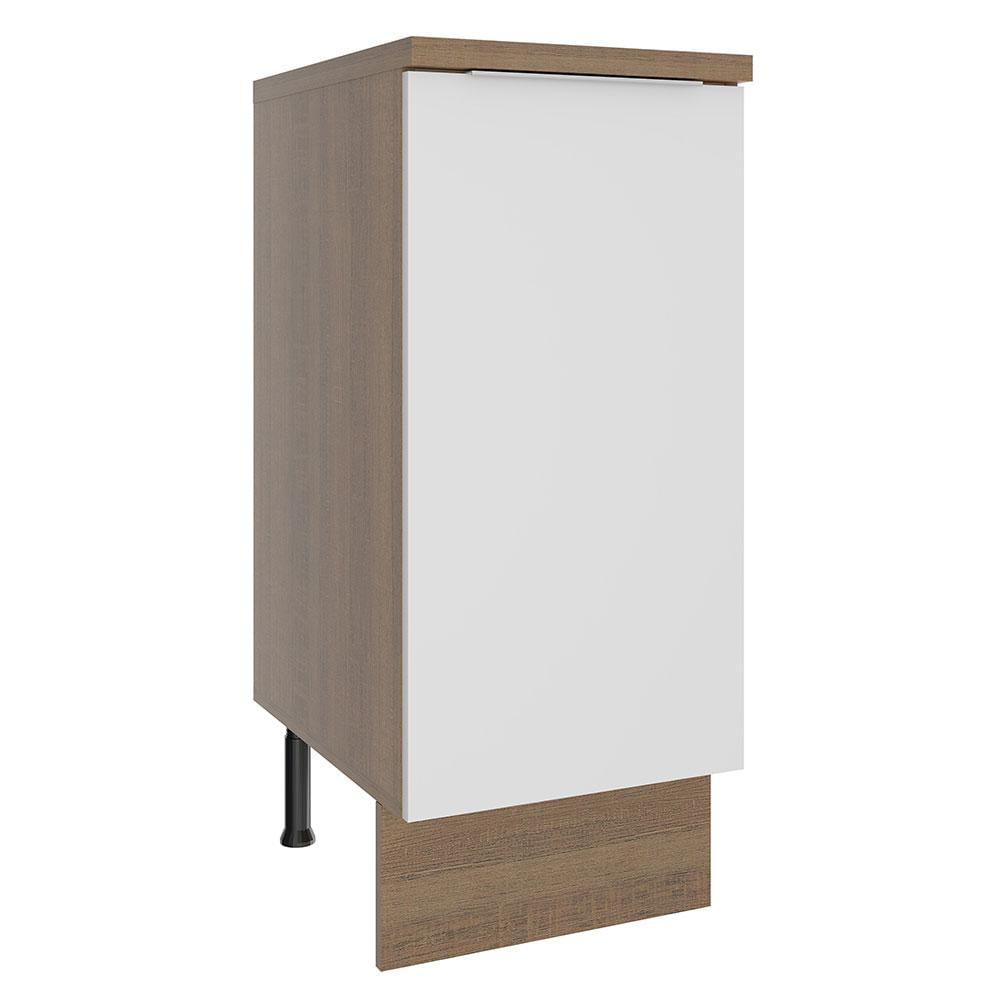 Balcão Madesa Stella 35 cm 1 Porta - Rustic/Branco