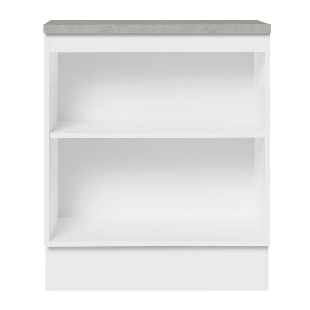 Balcão de Cozinha 70 cm 2 Portas Branco/Crema Agata Madesa Branco/Crema