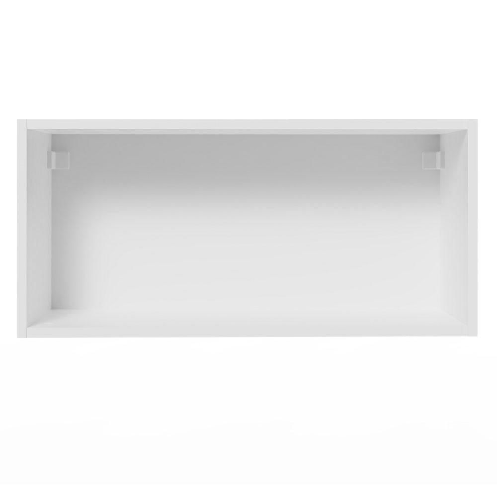 Armário Aéreo 70 cm 1 Porta Basculante Branco/Crema Agata Madesa Branco/Crema