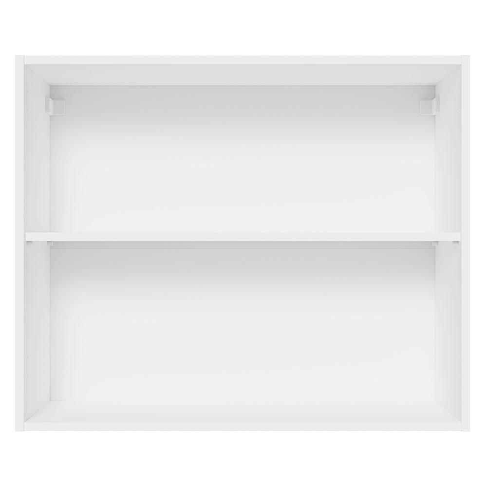 Armário Aéreo 100% MDF 80 cm 2 Portas Branco/Preto Acordes Madesa Branco/Preto