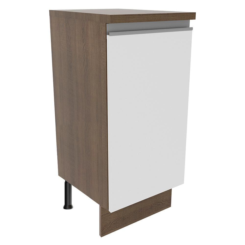 Balcão Madesa Glamy 35 cm 1 Porta - Rustic/Branco