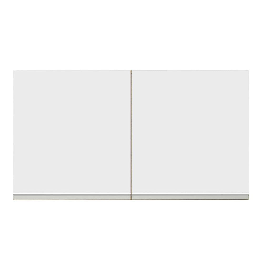 Armário Aéreo Madesa Glamy 120 cm 2 Portas - Rustic/Branco Rustic/Branco