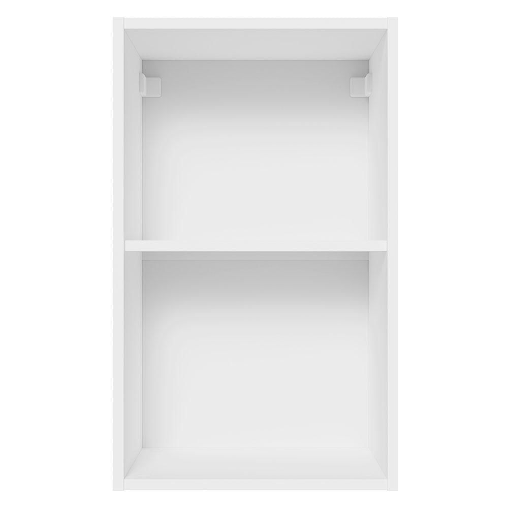 Armário Aéreo 100% MDF 40 cm 1 Porta Branco/Preto Acordes Madesa Branco/Preto