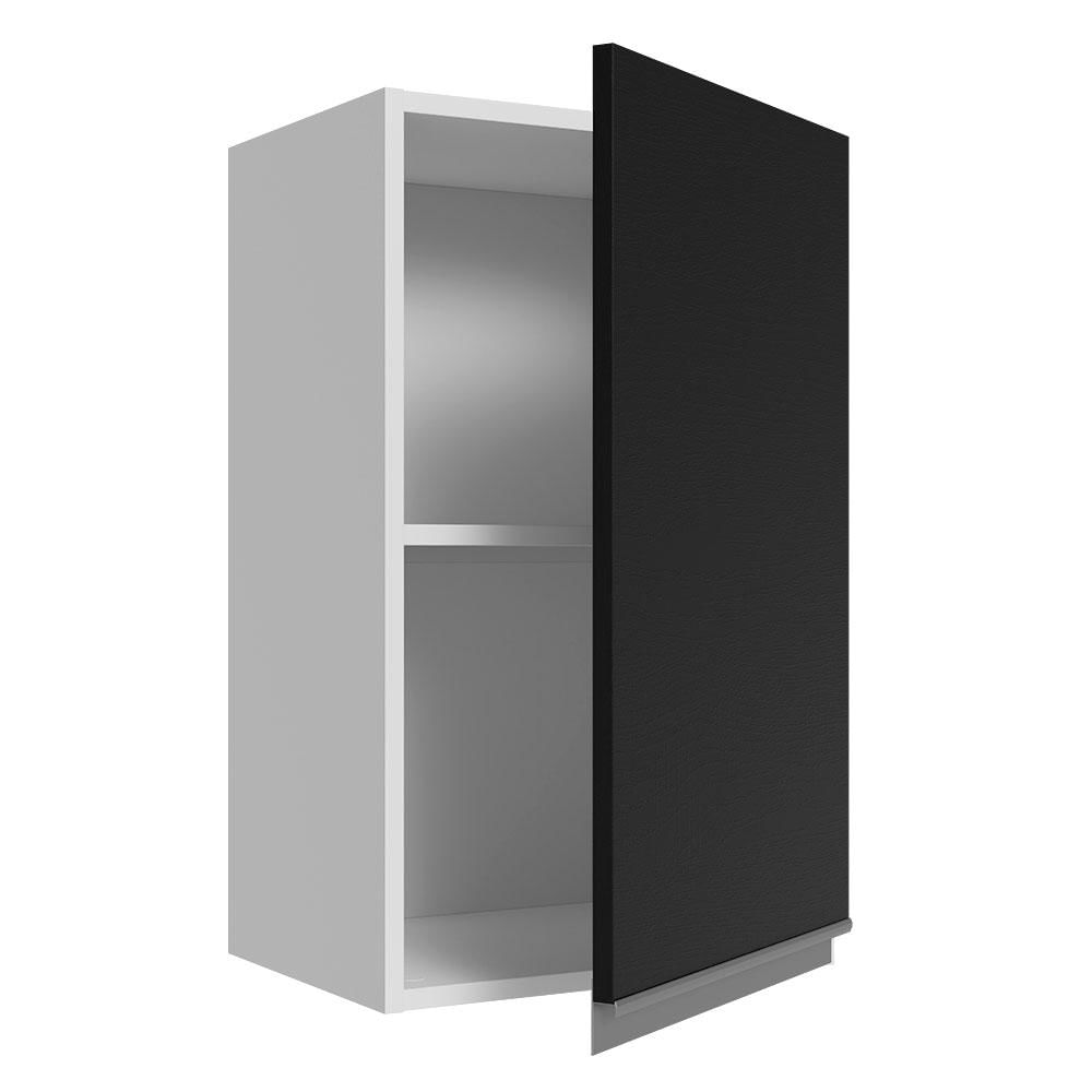 Armário Aéreo 100% MDF 40 cm 1 Porta Branco/Preto Acordes Madesa Branco/Preto