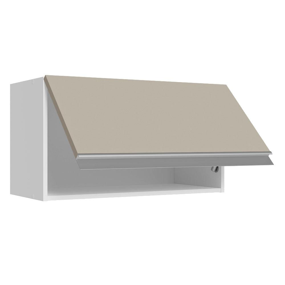 Armário Aéreo 100% MDF 60 cm 1 Porta Basculante Branco/Crema Smart Madesa Branco/Crema