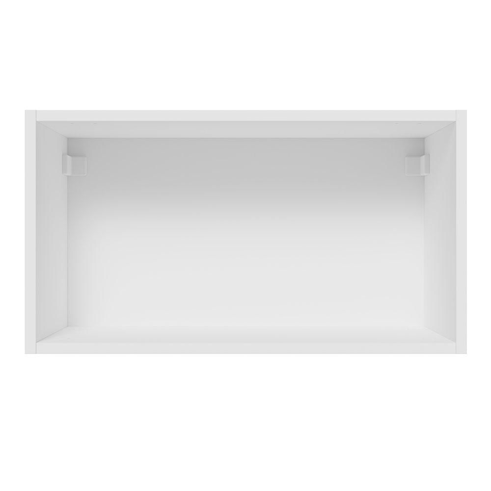 Armário Aéreo Madesa Lux 60 cm 1 Porta Basculante - Branco/Branco Veludo Branco/Branco Veludo