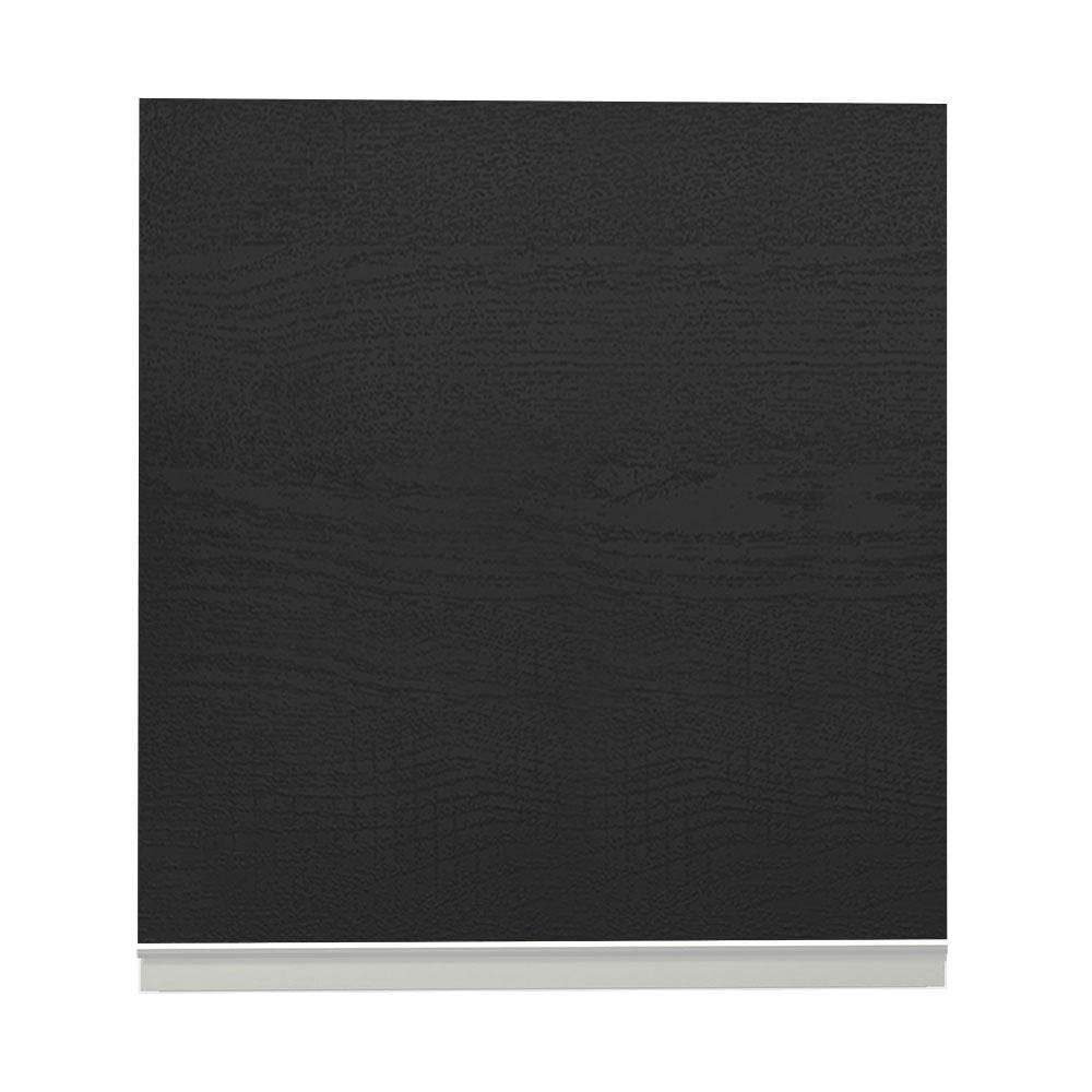 Armário Aéreo Madesa Glamy 60 cm 1 Porta - Branco/Preto Branco/Preto