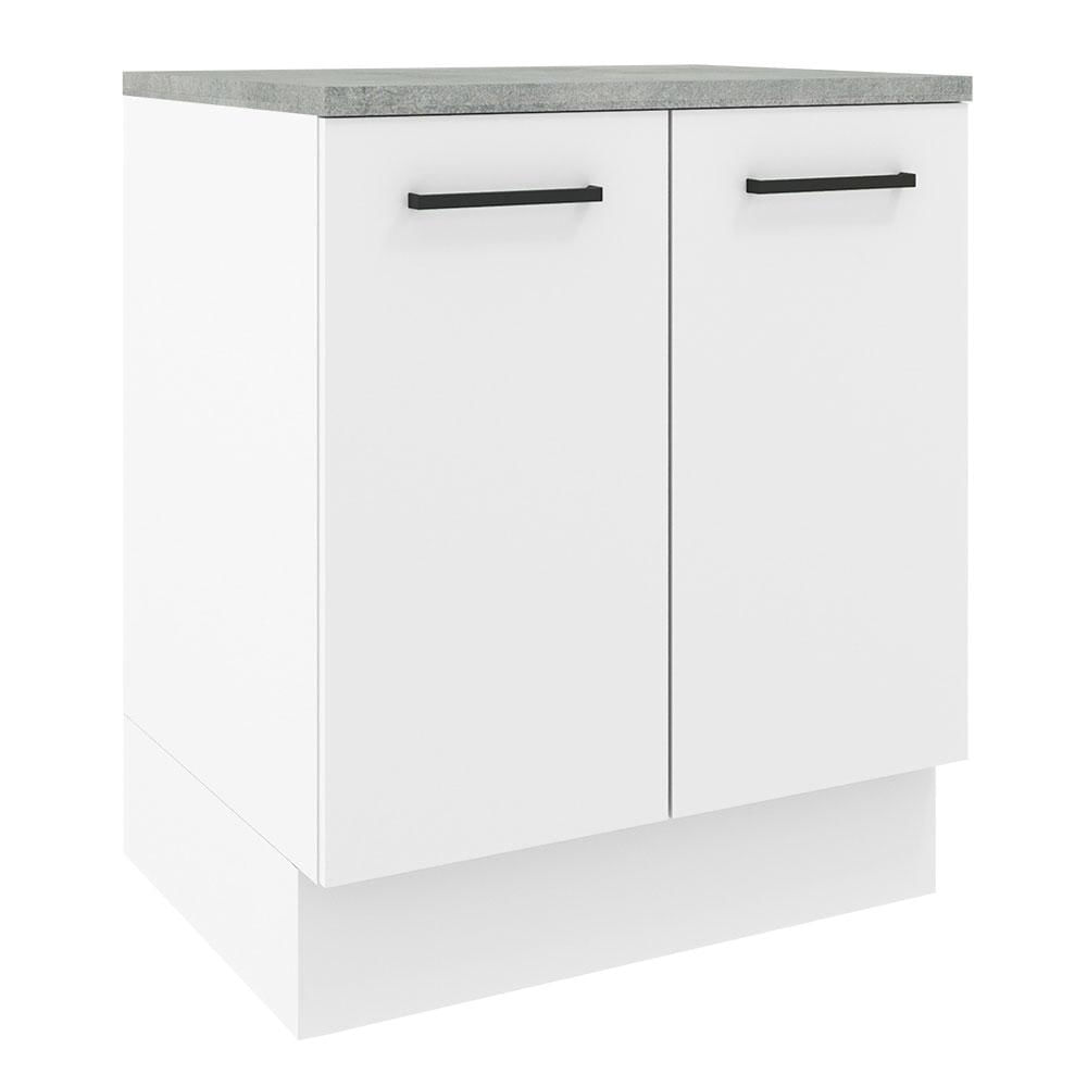 Balcão de Cozinha Madesa Agata 70 cm 2 Portas - Branco