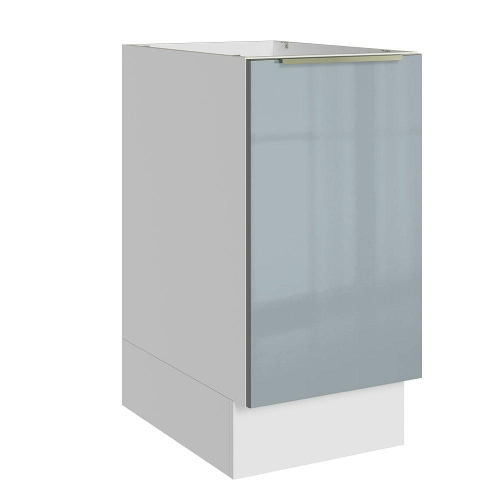 Balcão Madesa Lux 40 cm 1 Porta - Branco/Cinza