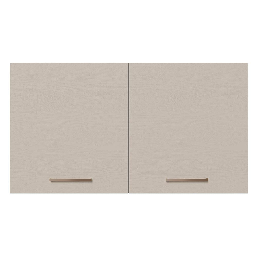 Armário Aéreo 120 cm 2 Portas Branco/Crema Agata Madesa Branco/Crema