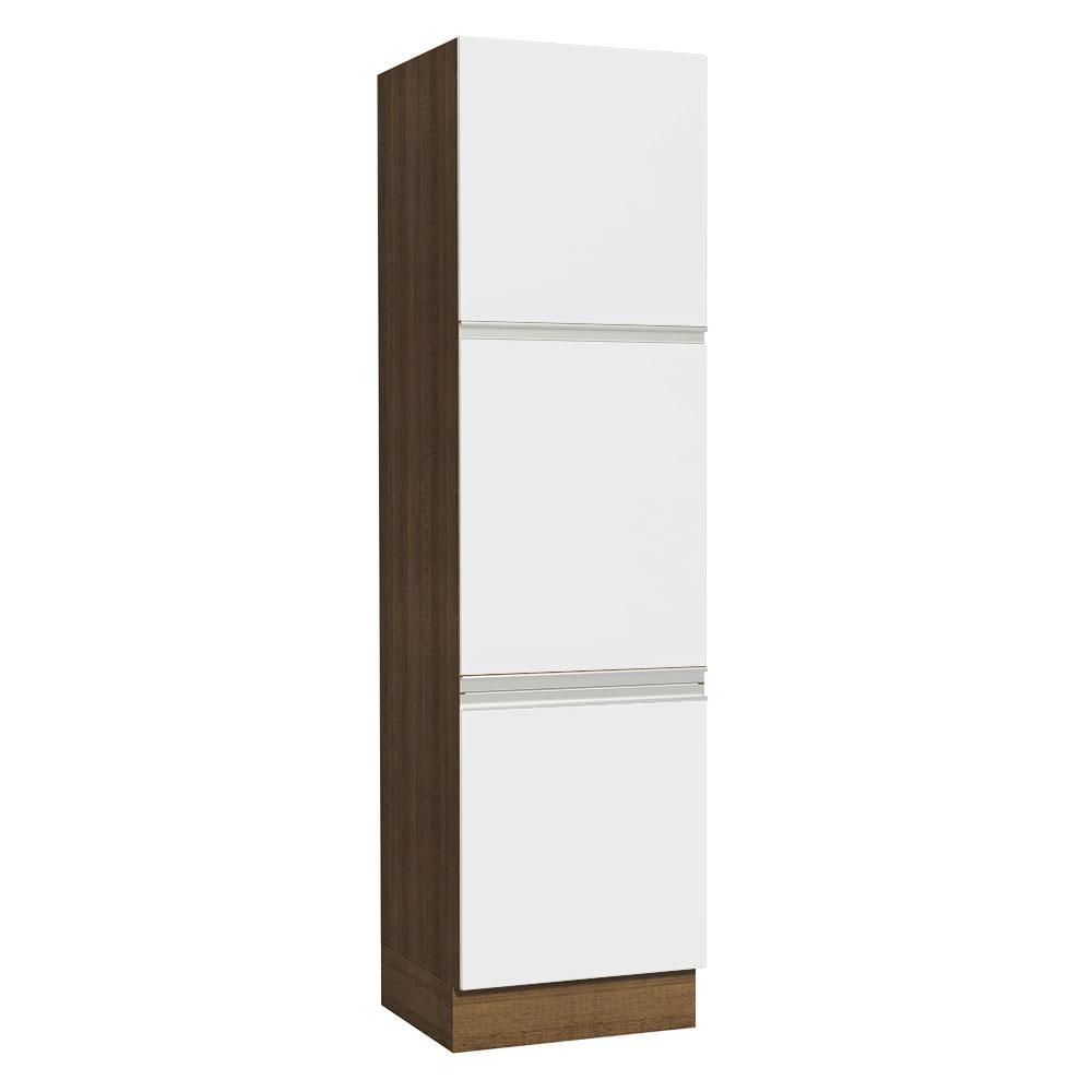 Paneleiro Madesa Glamy 60 cm 3 Portas - Rustic/Branco