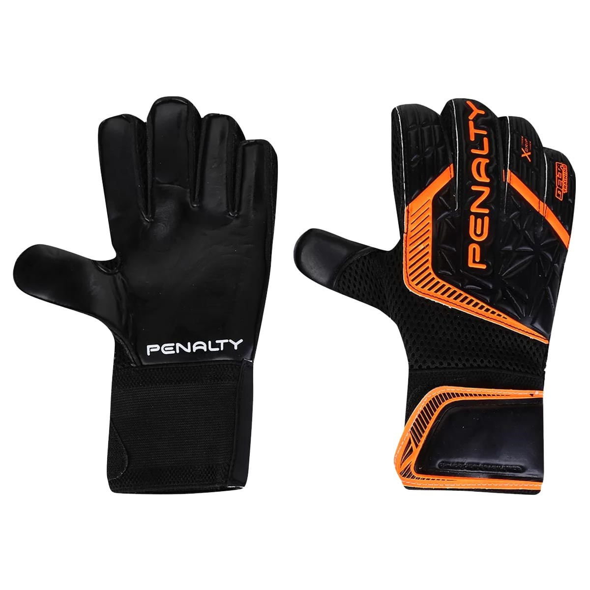 Luva de Goleiro Penalty Delta Training X 10 / Preto e Laranja