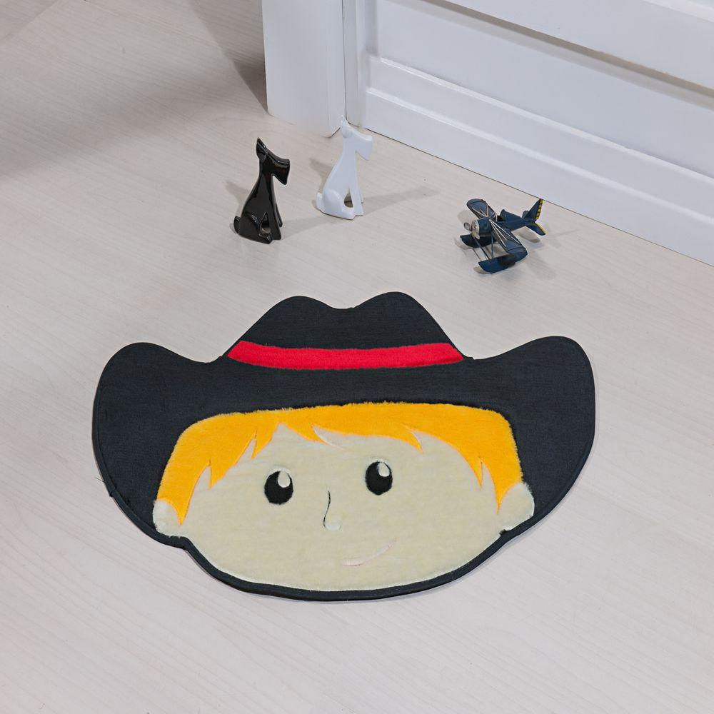 Tapete Premium Baby Cowboy 78cm x 55cm Preto Guga Tapetes