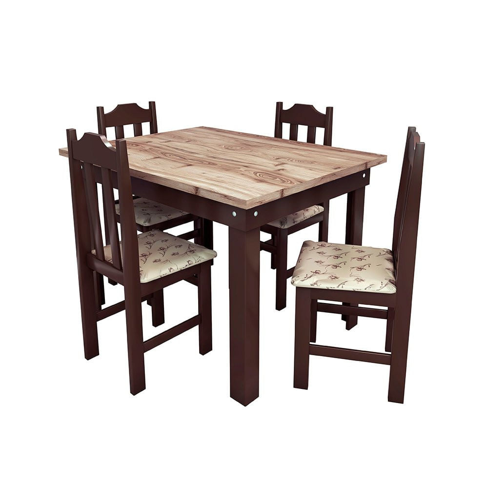 Conjunto Mesa com 4 cadeiras Pop Talismã Hrebos