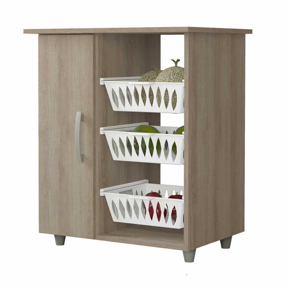 Balcão Multiuso 4571 MDP 1 Porta  3 Cestas Móveis Sul