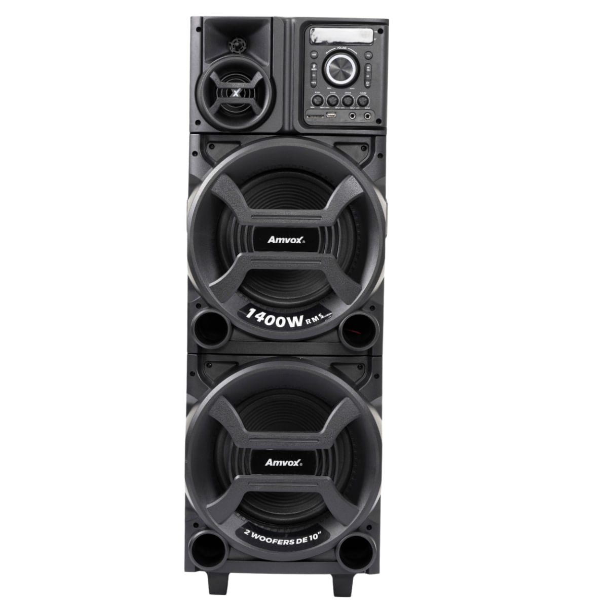 CAIXA AMPLIFICADA  AMVOX ACA 1402 TITAN BLACK BIVOLT 1400W PRETA / BIVOLT