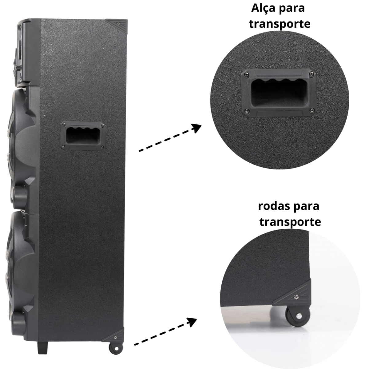 CAIXA AMPLIFICADA  AMVOX ACA 1402 TITAN BLACK BIVOLT 1400W PRETA / BIVOLT