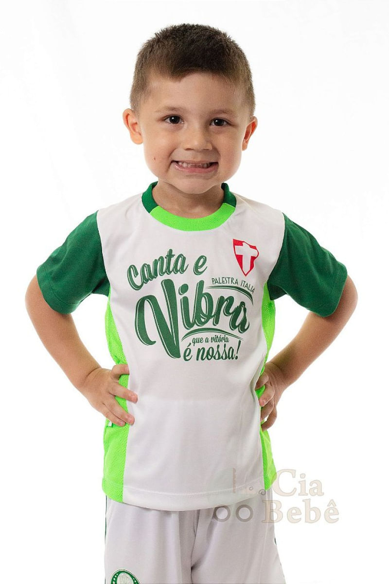 Camiseta Infantil Palmeiras Canta e Vibra Oficial