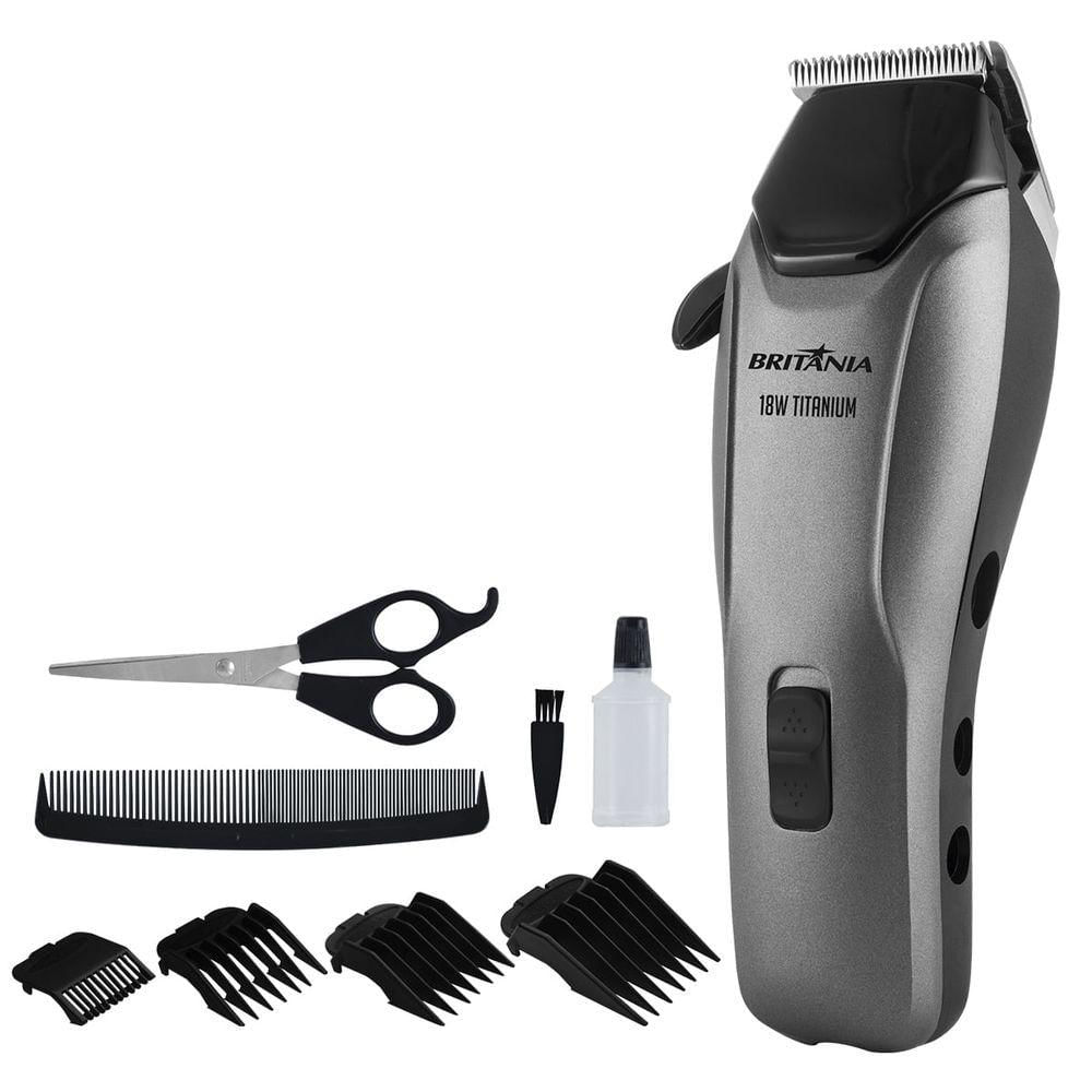 Cortador De Cabelos Britânia Bcr18T Titanium 18W 220V