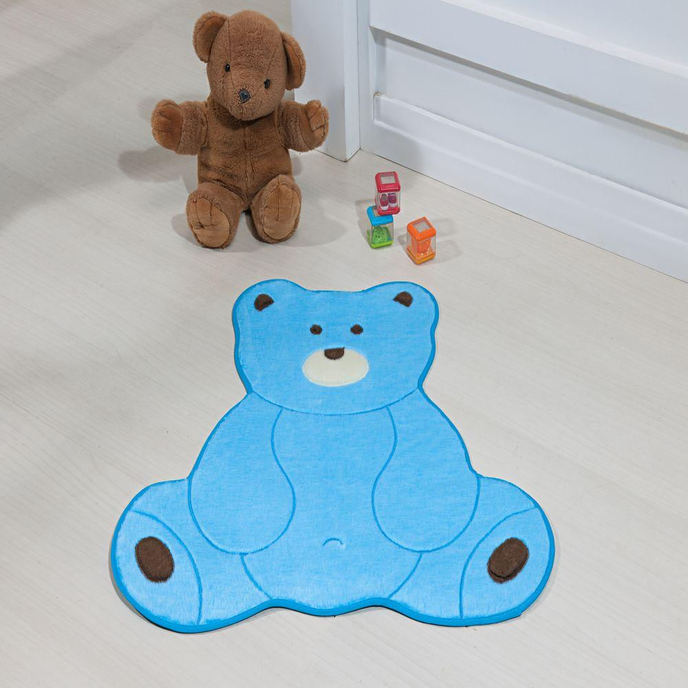 Tapete Premium Baby Urso Azul Turquesa Guga Tapetes