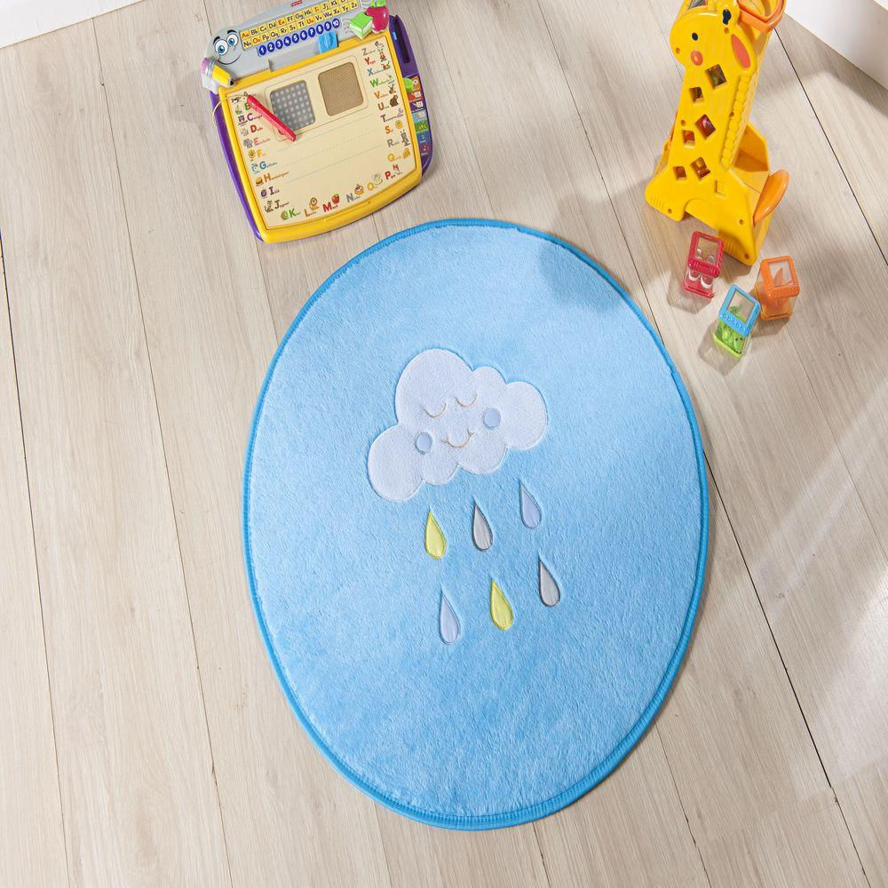 Tapete Premium Baby Chuva de Benção 65cm Azul Turquesa