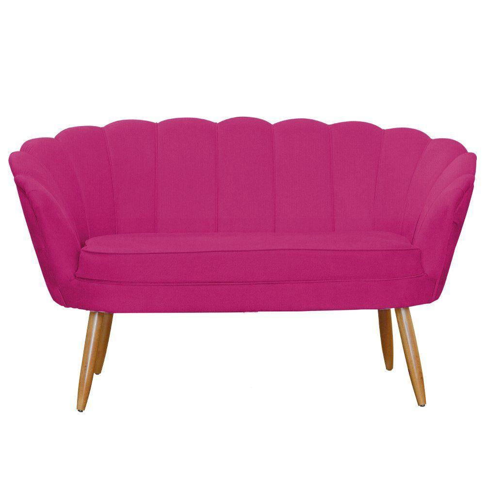 Poltrona Namoradeira Petala Veludo 7decormoveis Veludo Pink