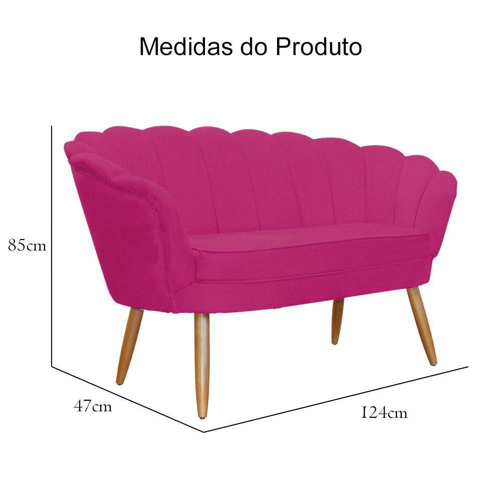 Poltrona Namoradeira Petala Veludo 7decormoveis Veludo Pink