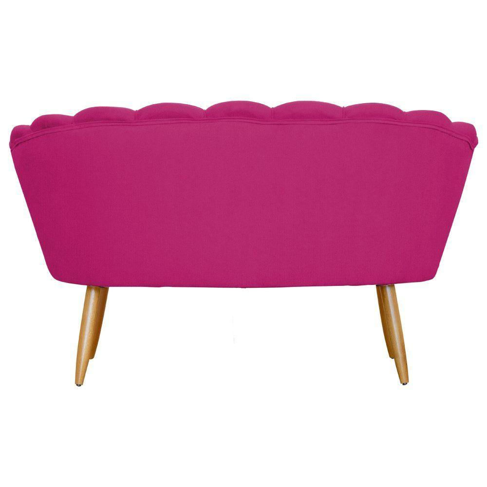 Poltrona Namoradeira Petala Veludo 7decormoveis Veludo Pink