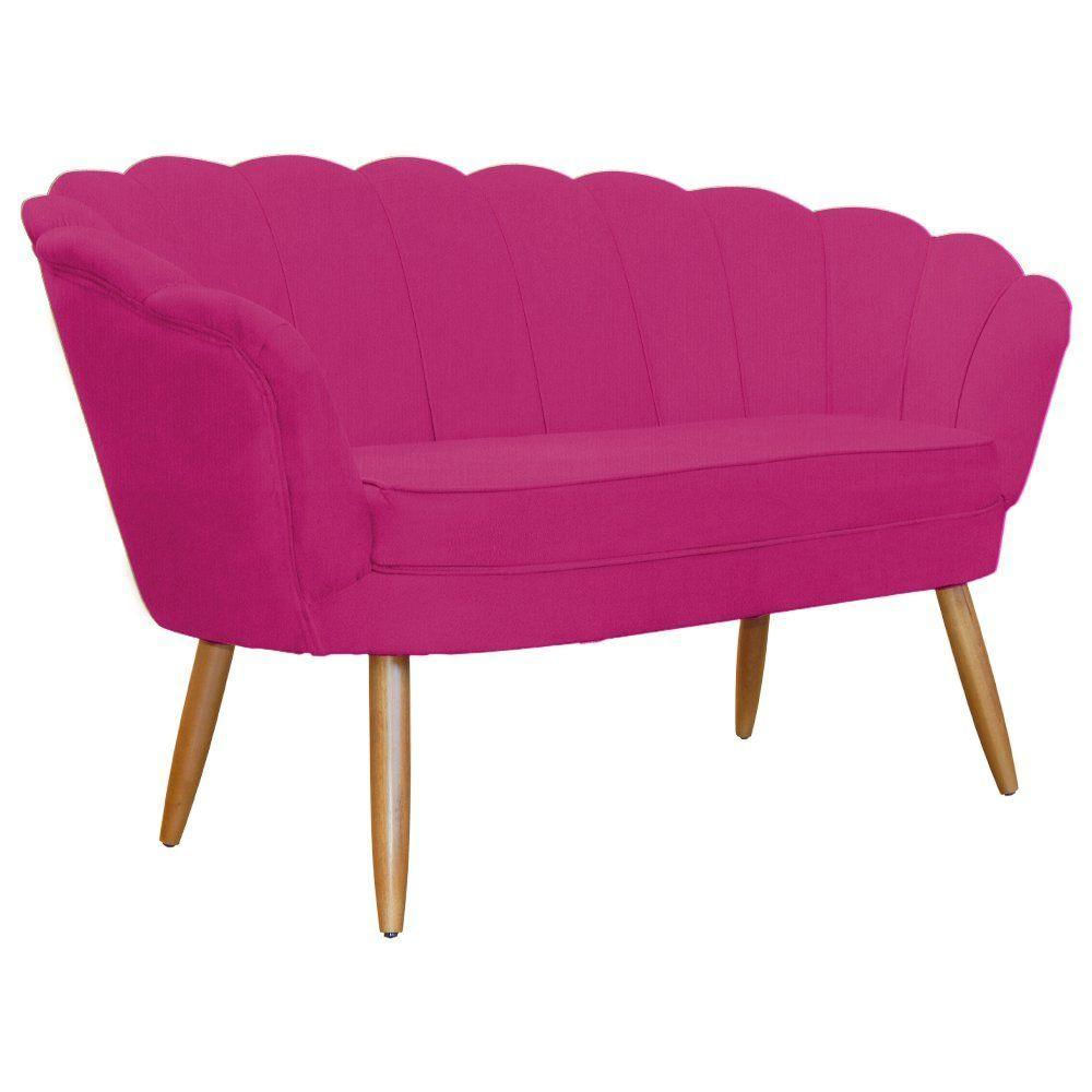 Poltrona Namoradeira Petala Veludo 7decormoveis Veludo Pink